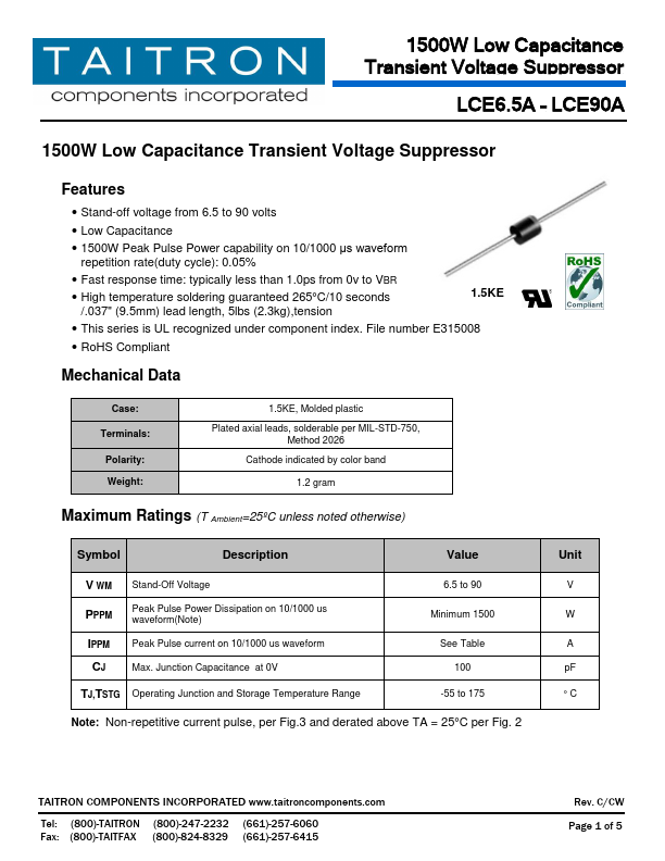 LCE6.5A TAITRON