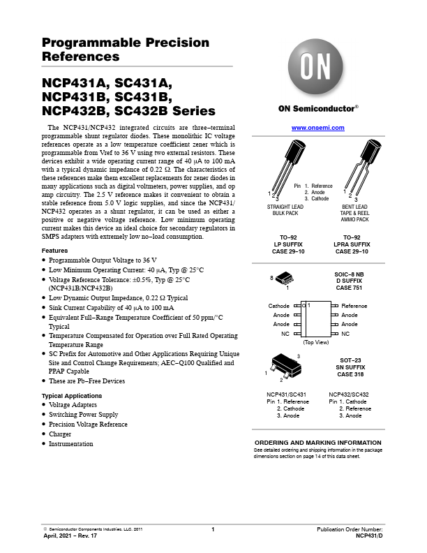NCP432B ON Semiconductor
