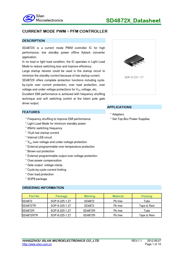 SD4872RTR Silan Microelectronics