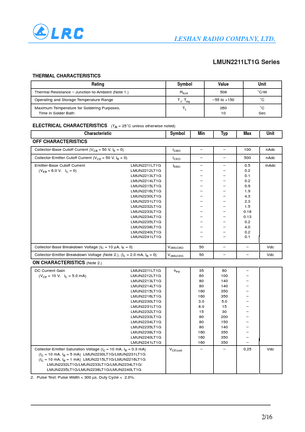 LMUN2241LT1G