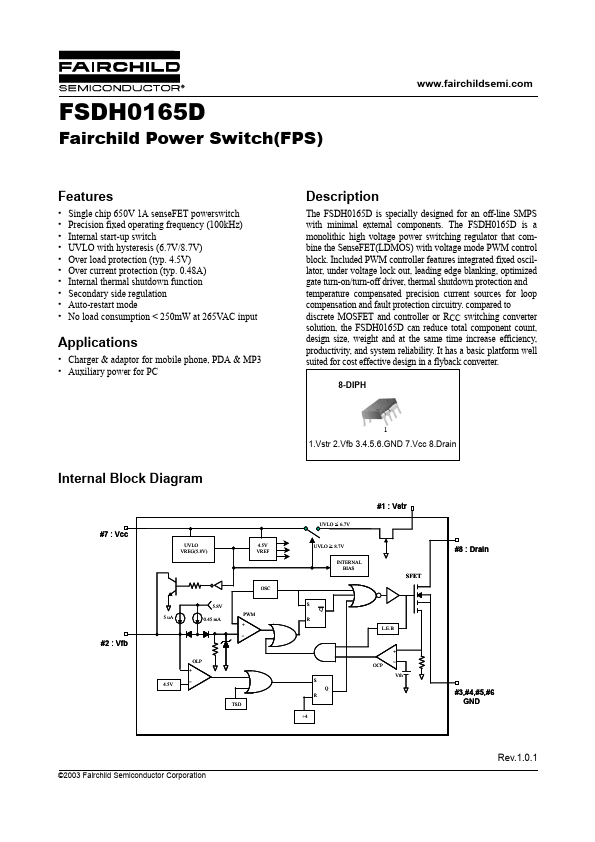 FSDH0165D Fairchild Semiconductor