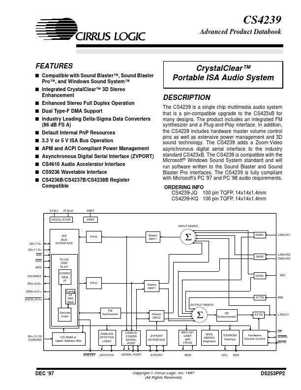 CS4239 Cirrus Logic