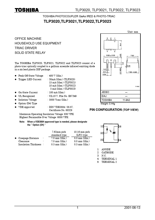 TLP3020 Toshiba Semiconductor