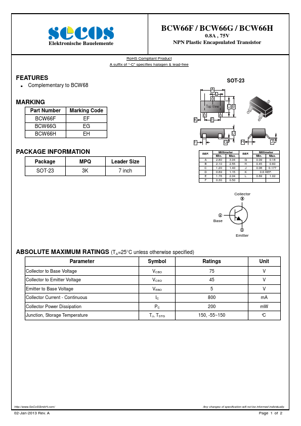 BCW66G