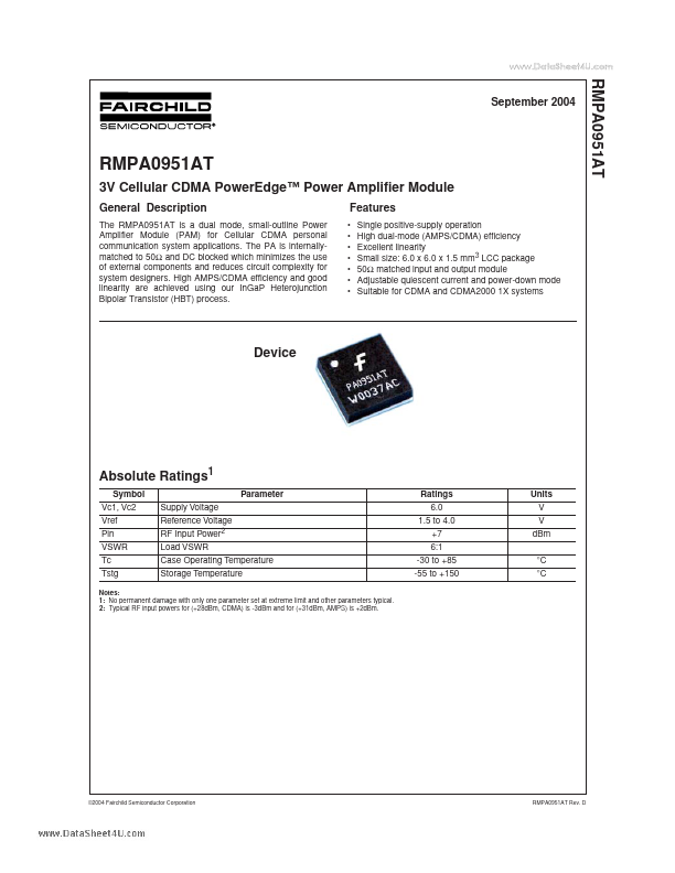 RMPA0951AT Fairchild Semiconductor