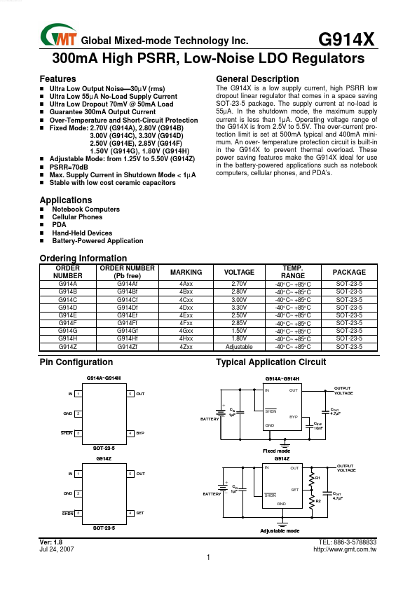 G914x Global Mixed-mode Technology