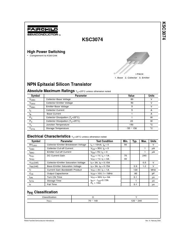 KSC3074 Fairchild Semiconductor