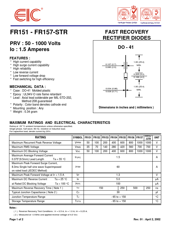 FR153 EIC discrete