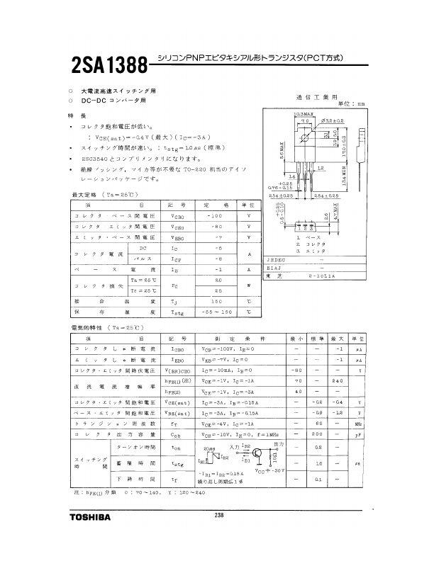 2SA1388 Toshiba Semiconductor