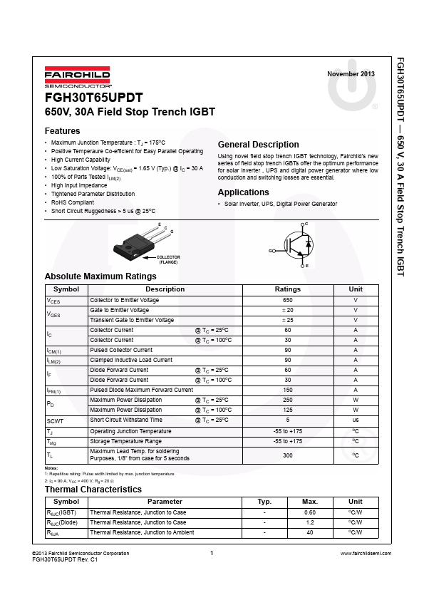 <?=FGH30T65UPDT?> डेटा पत्रक पीडीएफ