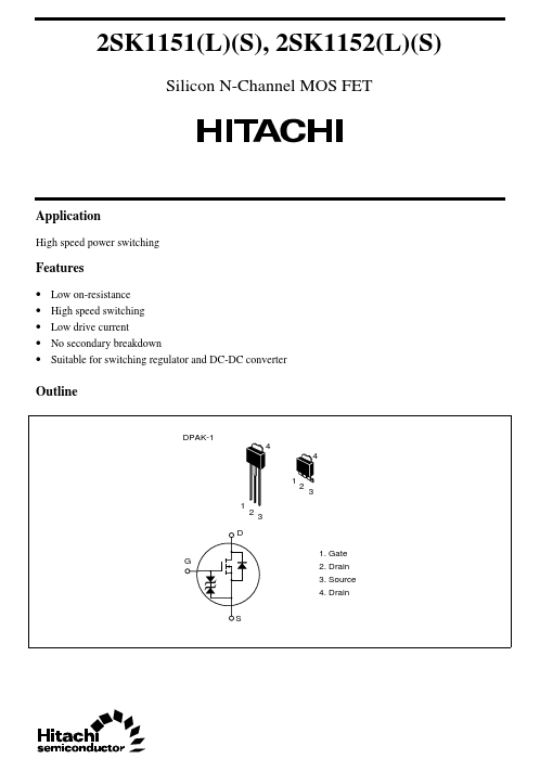 2SK1152L Hitachi Semiconductor