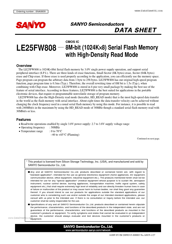 <?=LE25FW808?> डेटा पत्रक पीडीएफ