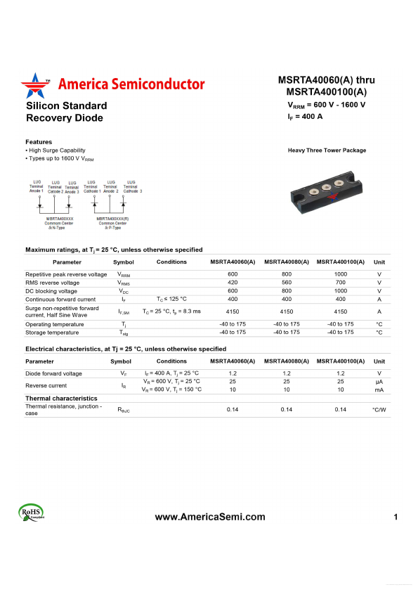 MSRTA40080 America Semiconductor