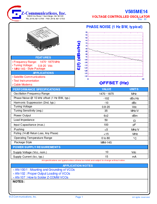 <?=V585ME14?> डेटा पत्रक पीडीएफ