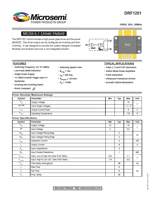 DRF1201 Microsemi Corporation