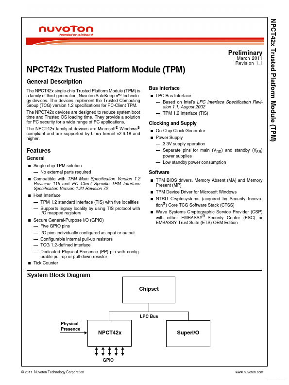 <?=NPCT42xA?> डेटा पत्रक पीडीएफ