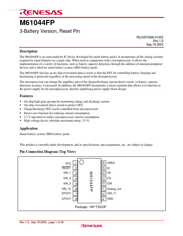 M61044FP Renesas Technology