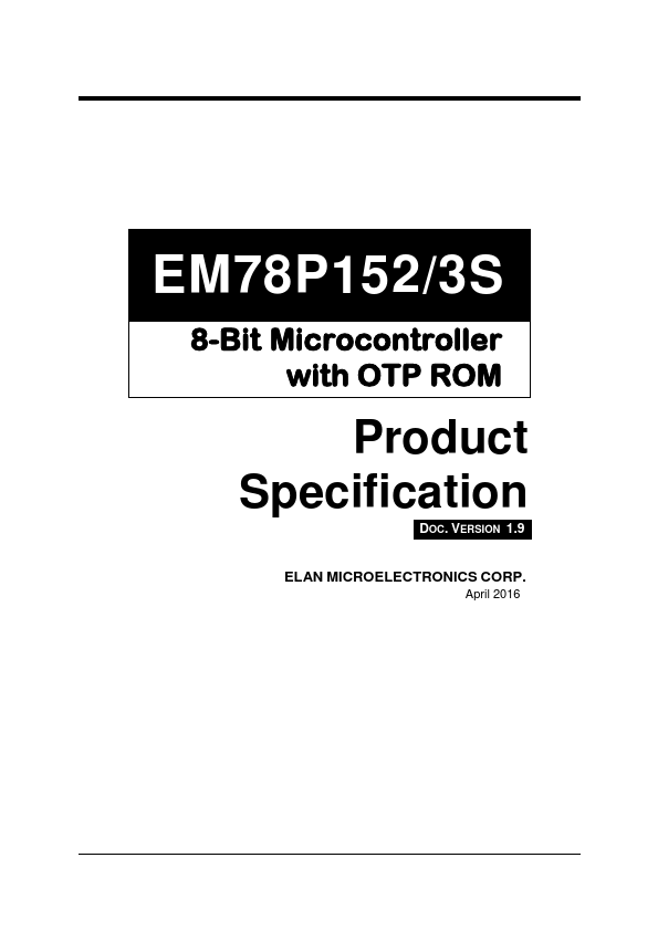 EM78P153S ELAN Microelectronics