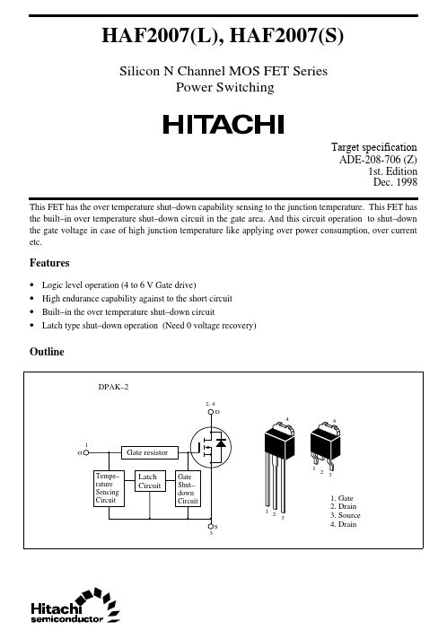 HAF2007 Hitachi Semiconductor