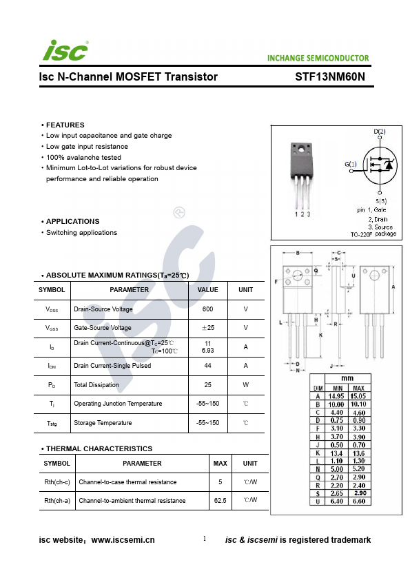 STF13NM60N