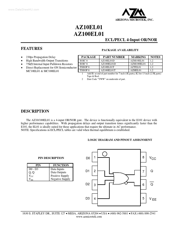 AZ100EL01 Arizona Microtek