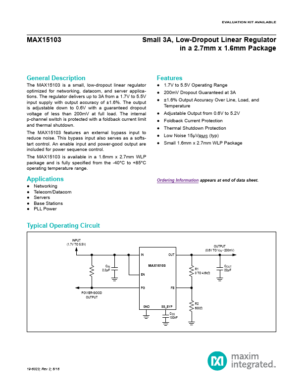 MAX15103 Maxim Integrated Products