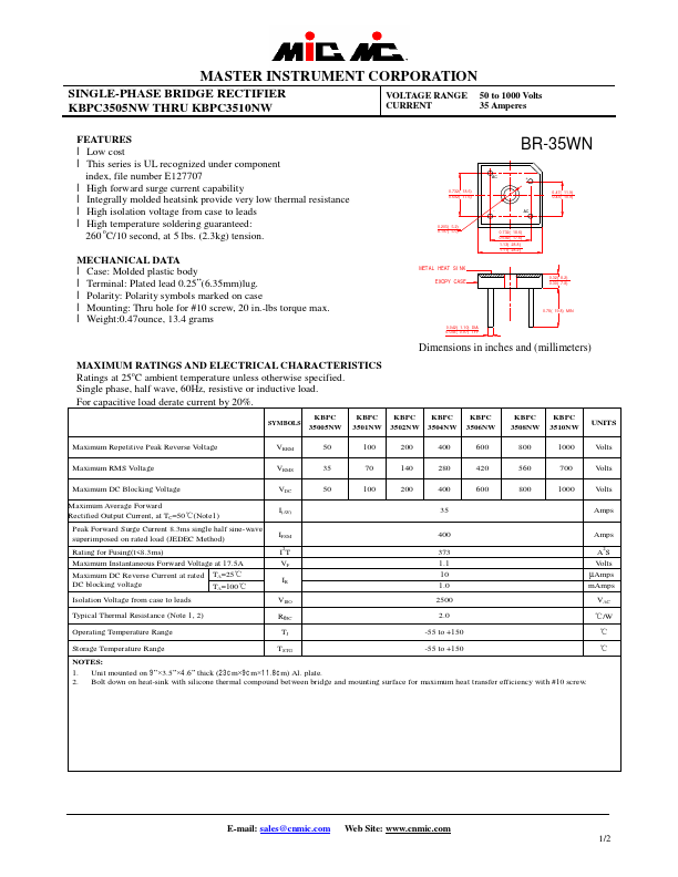 KBPC3502NW