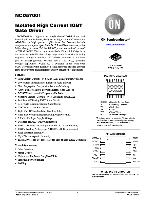 NCD57001 ON Semiconductor