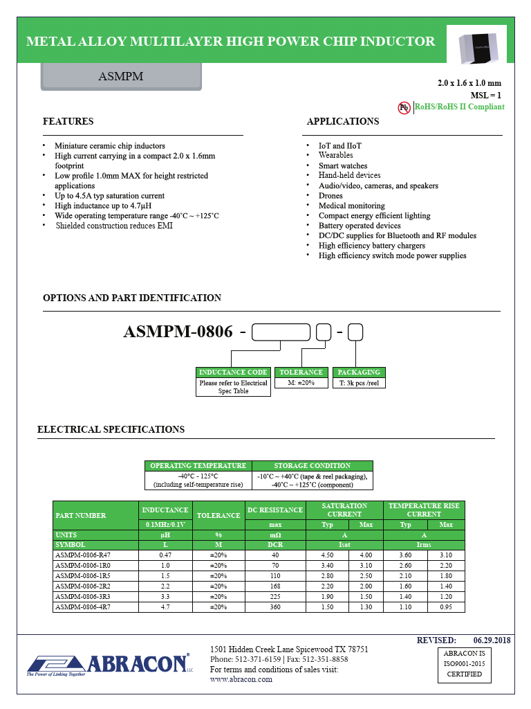 <?=ASMPM-0806-4R7?> डेटा पत्रक पीडीएफ