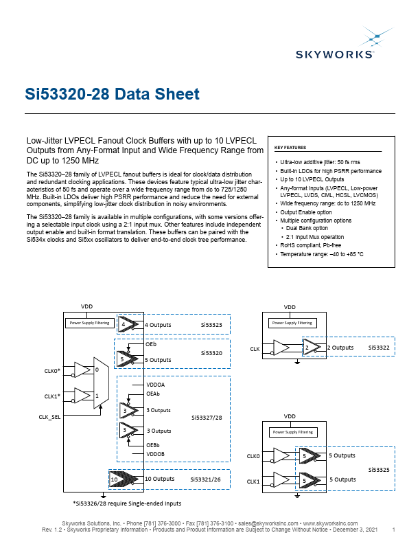 Si53321 Skyworks Solutions