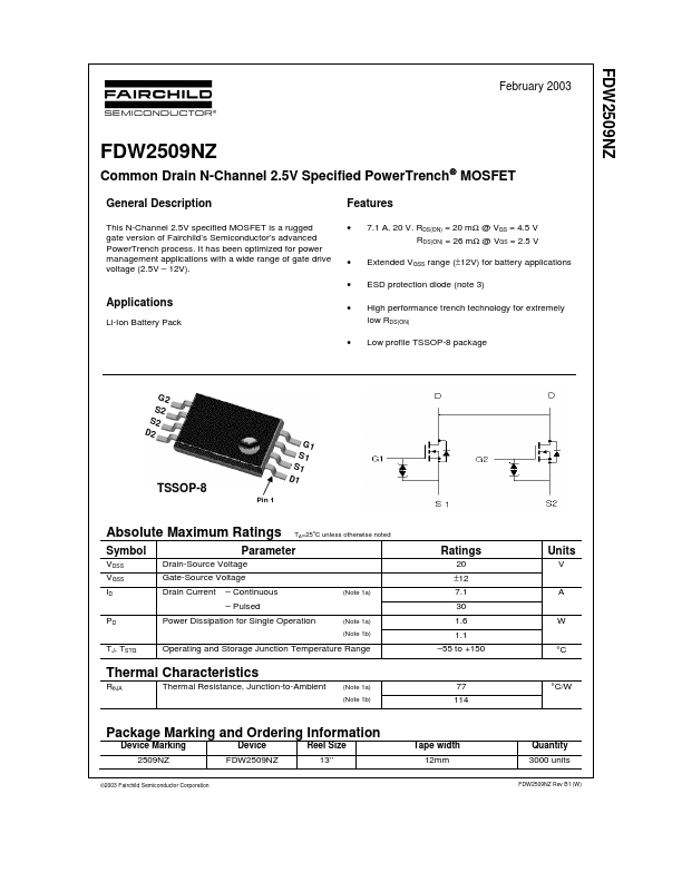 <?=FDW2509NZ?> डेटा पत्रक पीडीएफ