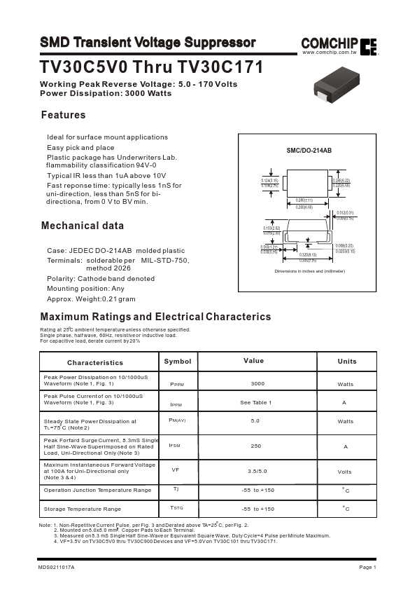 TV30C110JB Comchip Technology