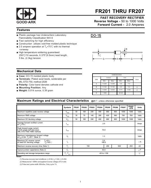 FR202 GOOD-ARK Electronics