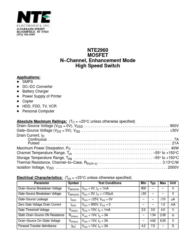 NTE2960