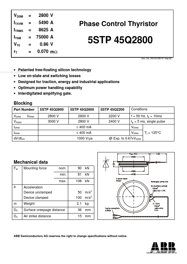 <?=5STP45Q2600?> डेटा पत्रक पीडीएफ