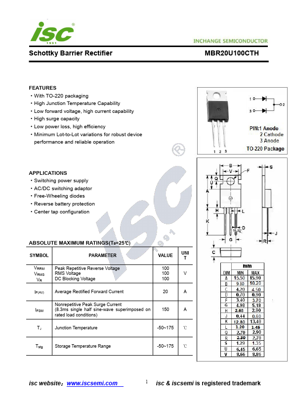 MBR20U100CTH