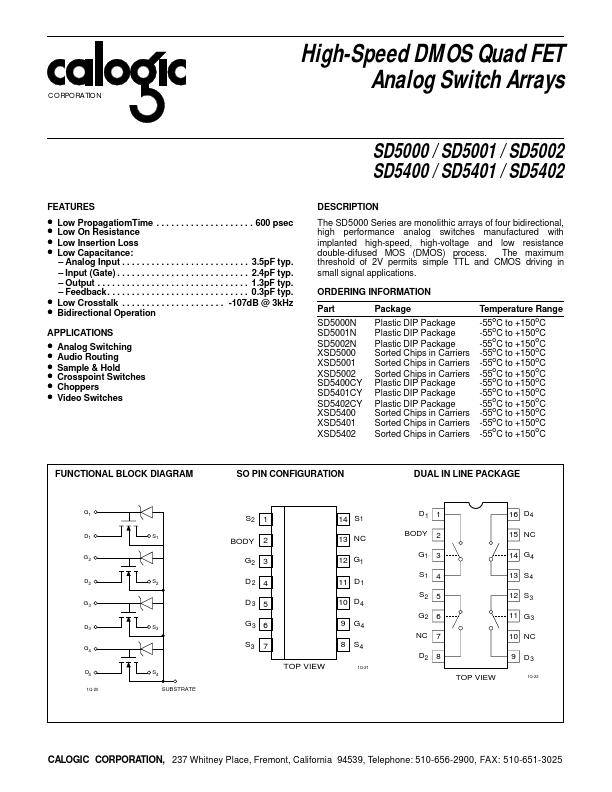 XSD5402 Calogic  LLC