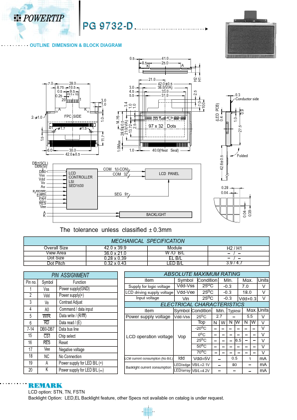 PG9732-D Powertip Technology
