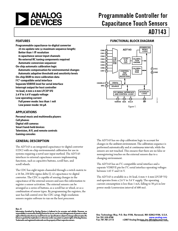 AD7143 Analog Devices