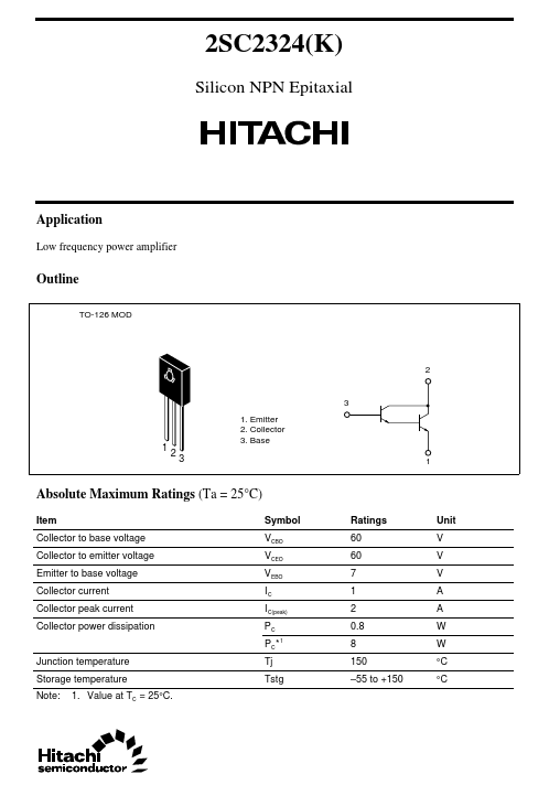 2SC2324K Hitachi Semiconductor
