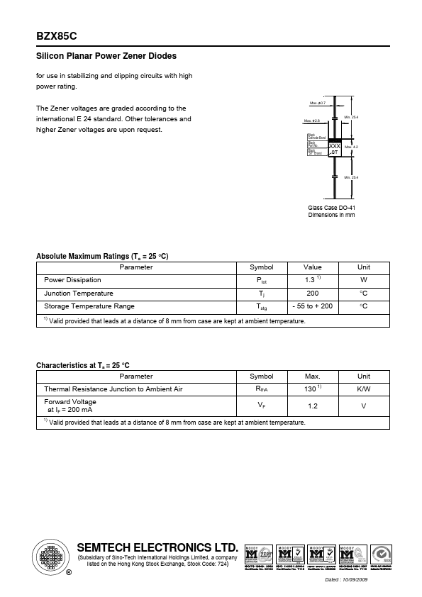 BZX85C5V1 SEMTECH