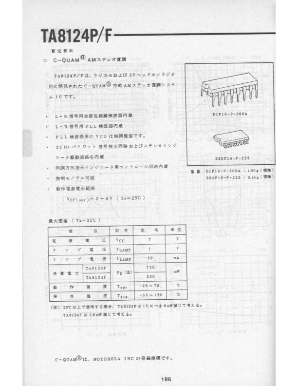 <?=TA8124F?> डेटा पत्रक पीडीएफ