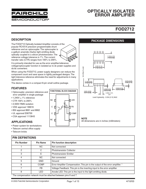FOD2712 Fairchild Semiconductor