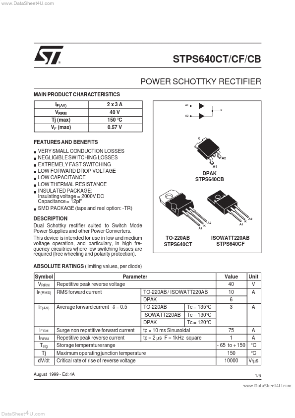 STPS640 ST Microelectronics