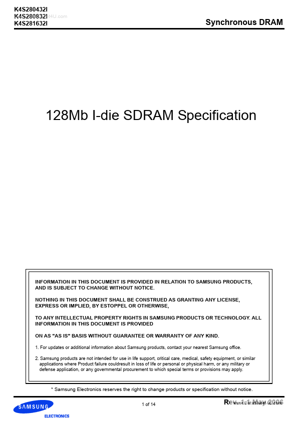 K4S280432I Samsung Semiconductor