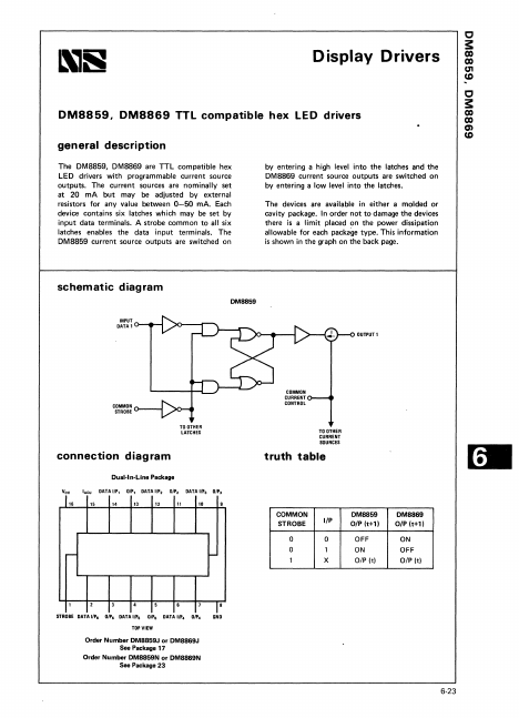 DM8869 National Semiconductor