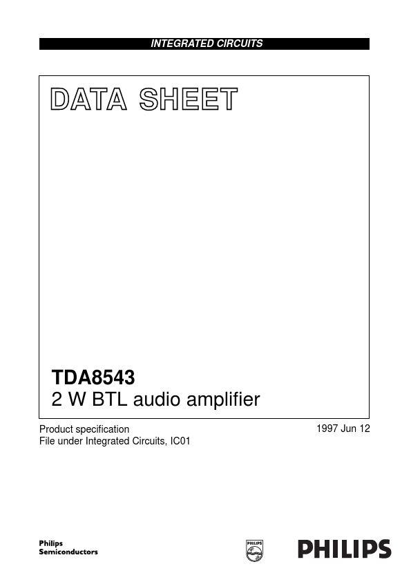 <?=TDA8543?> डेटा पत्रक पीडीएफ