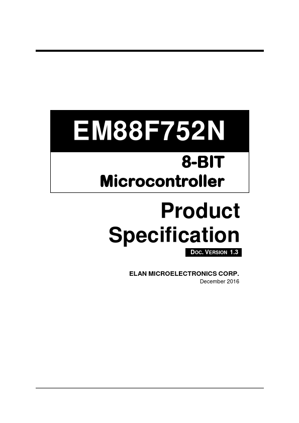 <?=EM88F752N?> डेटा पत्रक पीडीएफ