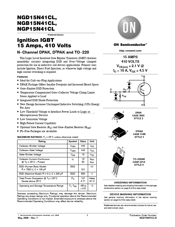 NGB15N41CL