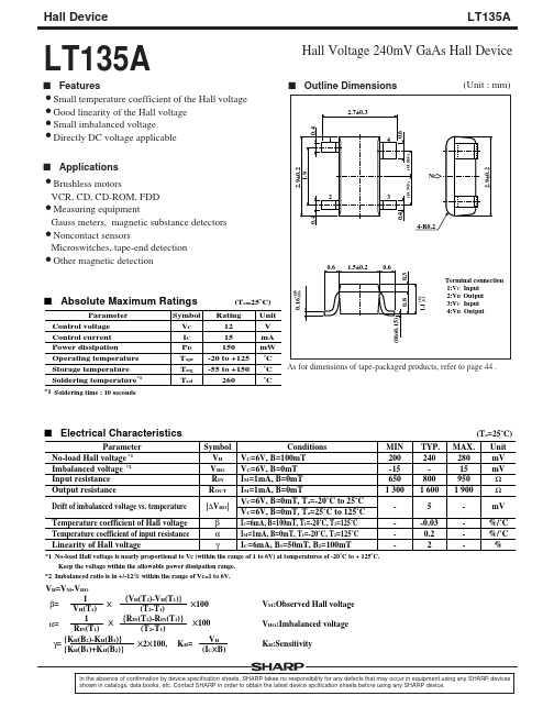 LT135A Sharp Electrionic Components